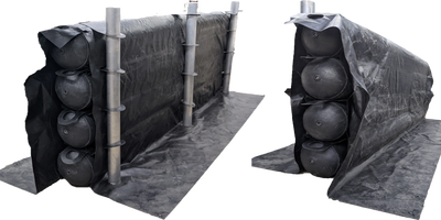 Advanced materials & unique, patented design provide cost effective, state of the art flood barriers