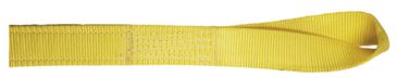 Yellow nylon loop sling for lifting.