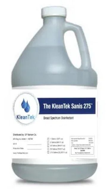 The KleanTek® Sanis 275 - Broad Spectrum Disinfectant