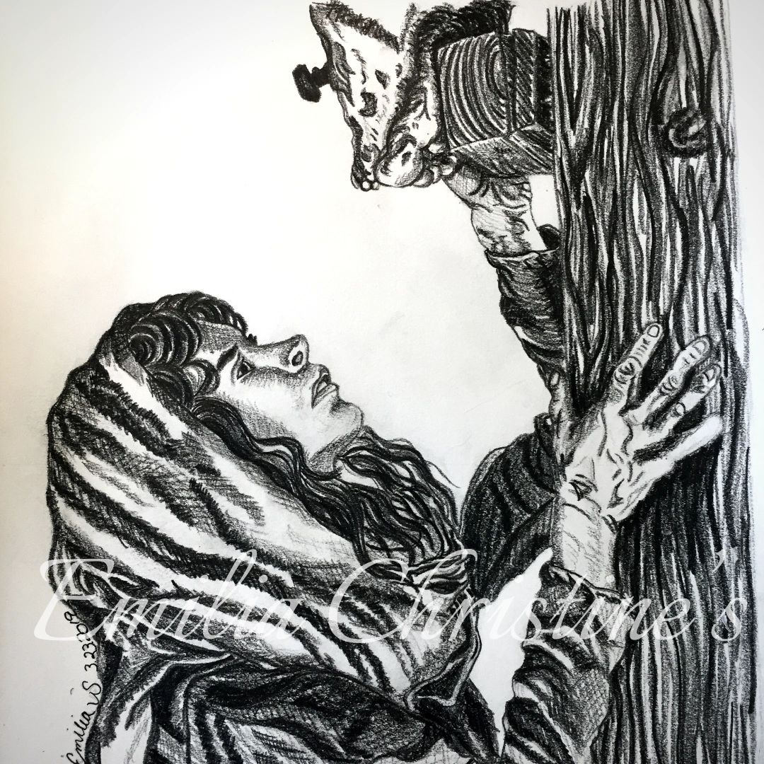 Charcoal drawing charcoal art figures