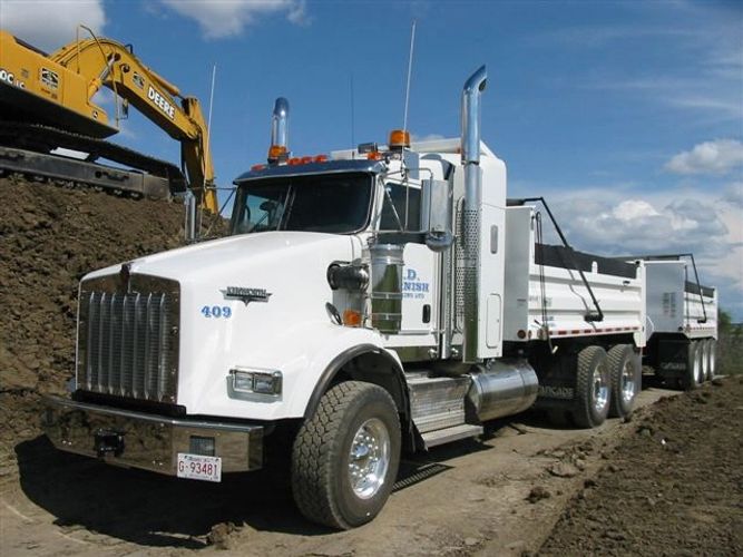 grande prairie gravel truck box truck loader snow removal pilot car lease build haul dirt trucking 
