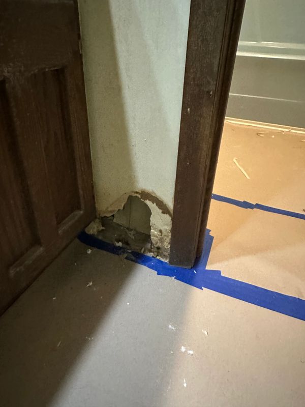 Wallpaper removal drywall patch