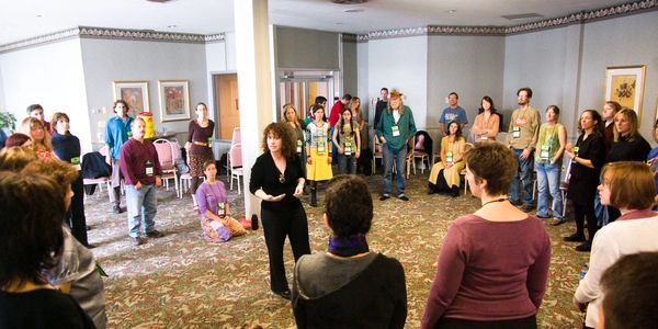 Siobhan Quinn teaches a vocal master class at the Northeast Regional Folk Alliance in upstate New Yo