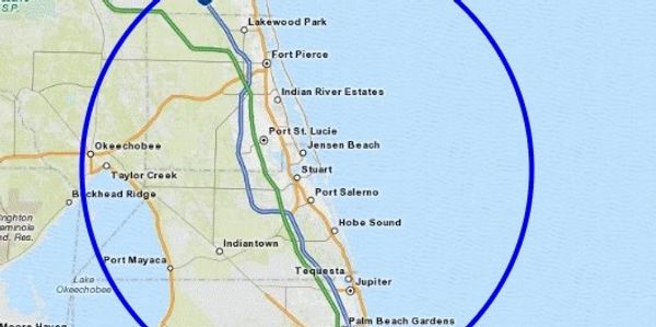 Map of Florida Treasure Coast