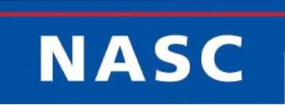 A blue and white logo for the nasa.