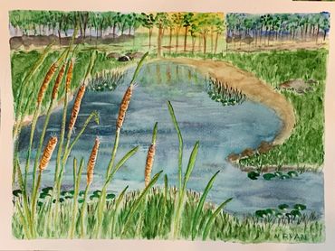 Vine Lake in Spring
Watercolor
12 x 9