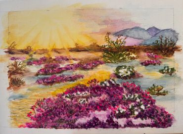 Desert Sunset
10 1/2 x 8 1/2
Oil and Acrylic on Canvas