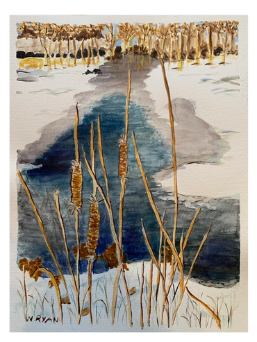 Vine Lake in Winter
Watercolor
9 x 12