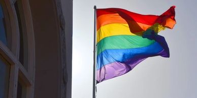 Rainbow flag.
