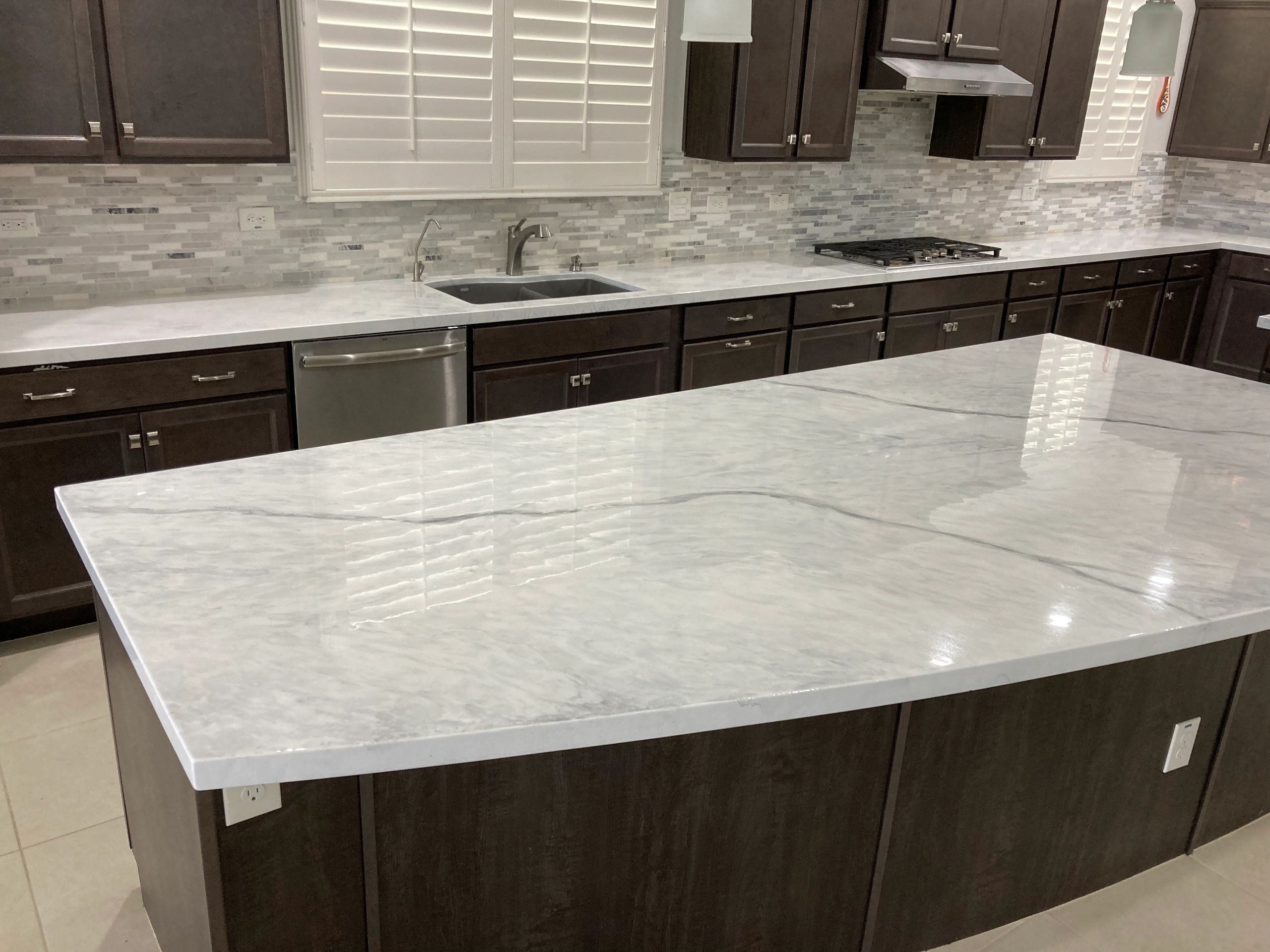 Marbled Concrete Countertops