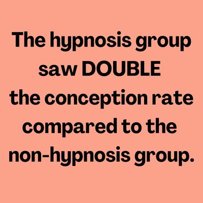 Hypnosis group saw double the conception rate
