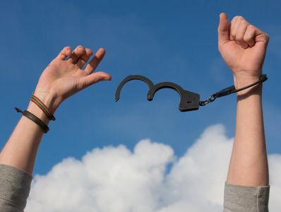 freedom: breaking free from handcuffs