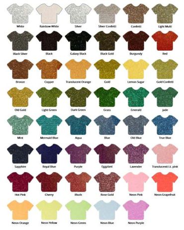 Glitter Vinyl Options