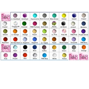 Rhinestone Color Choices