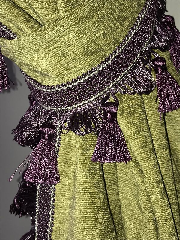 Fringed drapery tiebacks