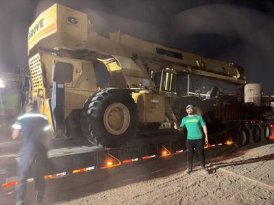 Heavy equipment removal in Fort Worth. We removed a 50,000lb crane from Arlington,Tx