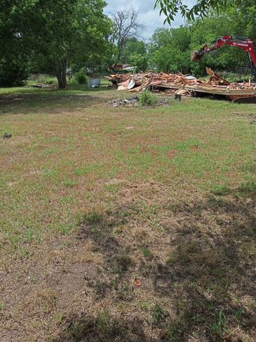 Tearing down mobile home trailer