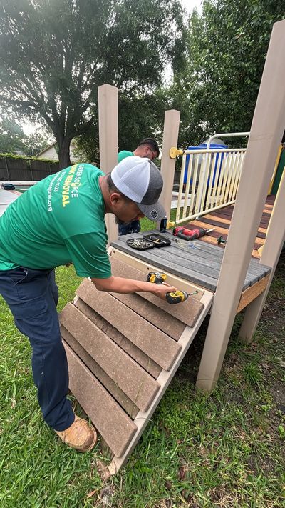 Playground removal in Arlington, TX