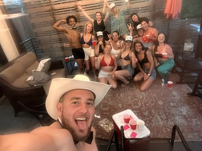 Cocktails and Cowboys in Nashville with our party butlers during a Final Rodeo bachelorette party