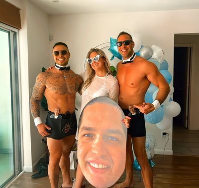 cabana boys and party butlers in Denver celebrate with a bachelorette party