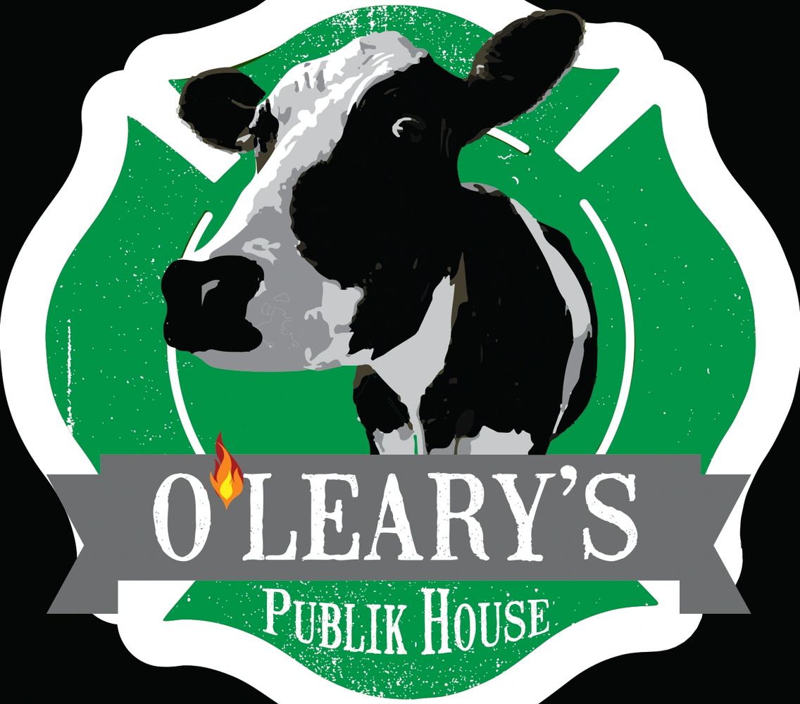 O’Learys Irish Bar Logo Jersey City New Jersey OPH best burger cow