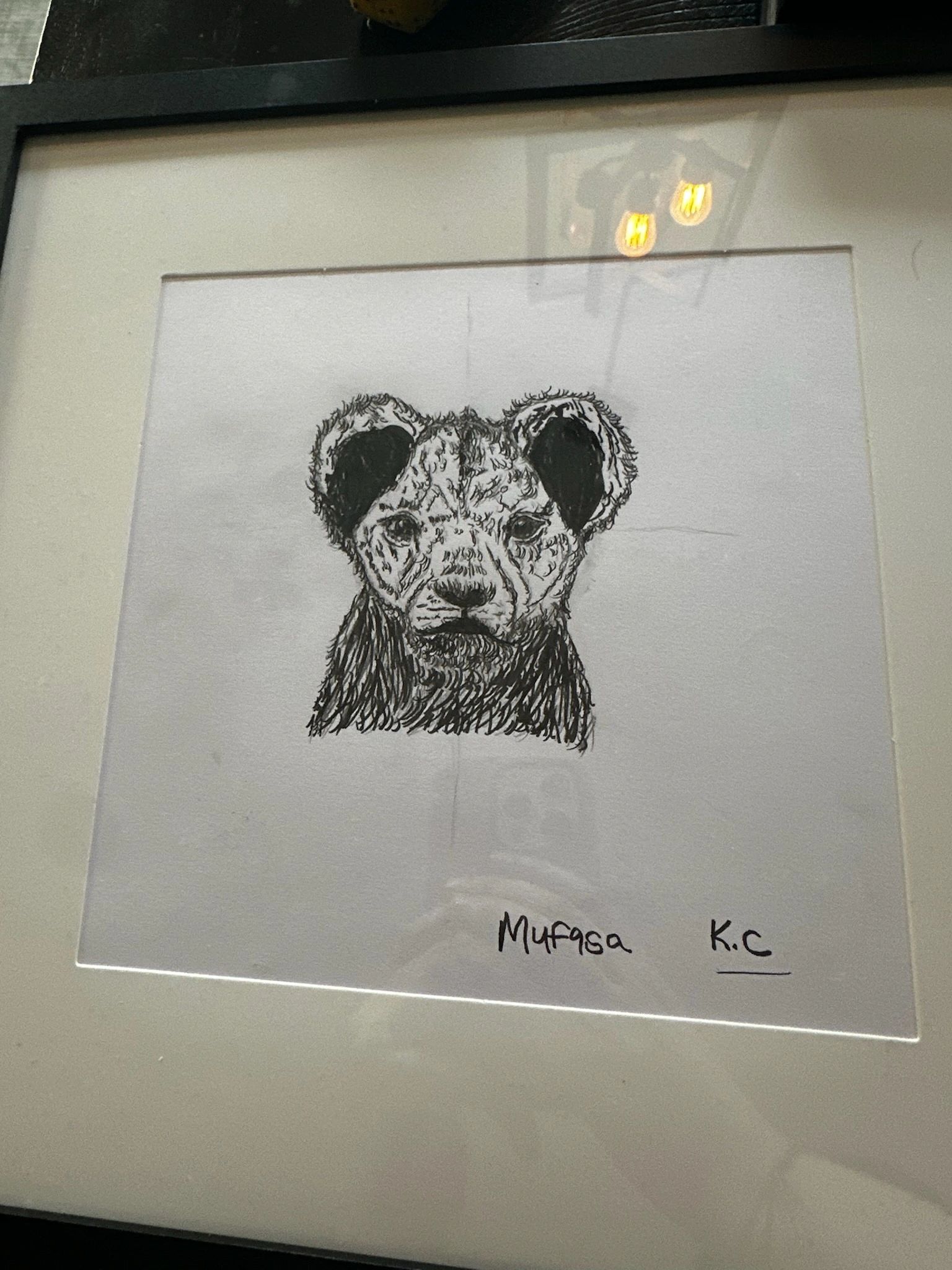 Mufasa the lion from Lion king as a cub.