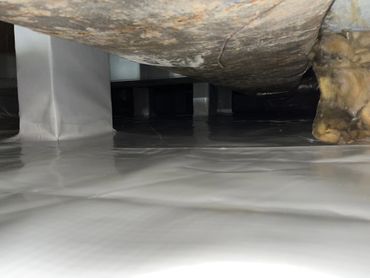 Insulation falling due to water damage