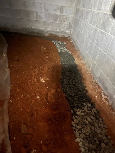 French drain system completed
