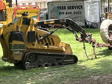 Tractor on the job site.