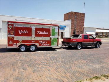 Check out this food trailer we did for Yoli's Kitchen!