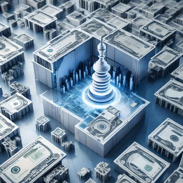 AI generative Art designed with Blue WIllow AI.  Image blends Government funding and art.