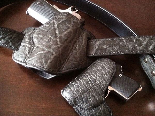 Leather holsters and belts