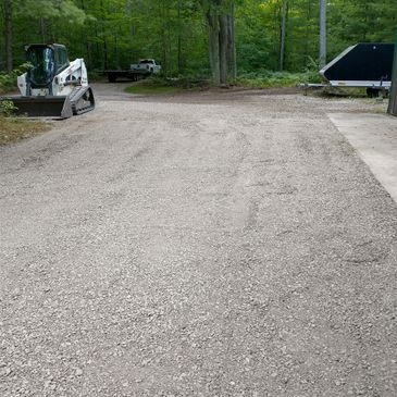Completed for a customer.  Started out as a two-track driveway.