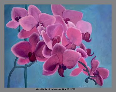 art for contemporary home, original oil painting of orchids, Modern home design, contemporary interi