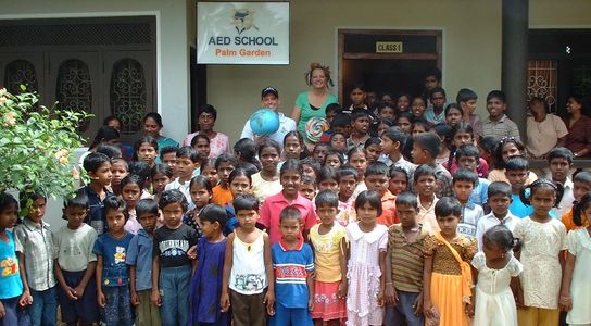 School children at AED school in Palm Garden Sri Lanka Sunshine After Rain Ministries