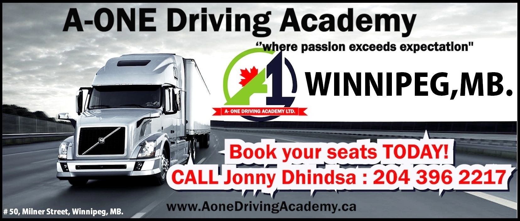 Truck Driving School in Winnipeg AOne Driving Academy AOne