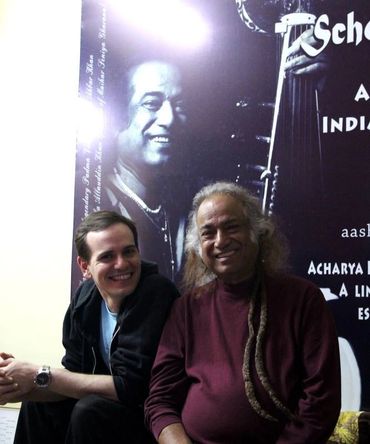 With Ustad Aashish Khan