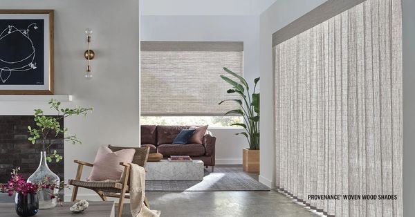 Hunter Douglas Provenance Woven Woods Shades with Powerview motorization and home automation