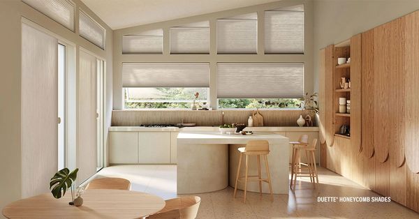 Hunter Douglas Honeycomb and Cellular Shades Duette with Powerview motorization and home automation