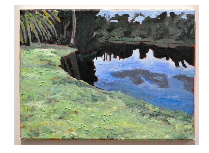 Marcos Alvarez
Pond at Curtiss Mansion
2020
Oil on canvas
9”x12’
