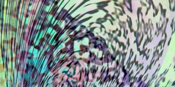 Green and purple patterned detail of Wild Ecology of Wild Ecology © 2021 Jen Seron.