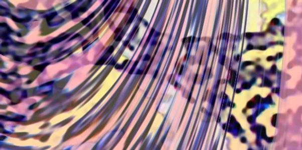 Pink and yellow patterned detail of Wild Ecology of Wild Ecology © 2021 Jen Seron.