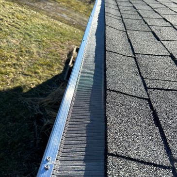 We take pride in installing top-of-the-line gutter guards, and we provide maintenance!