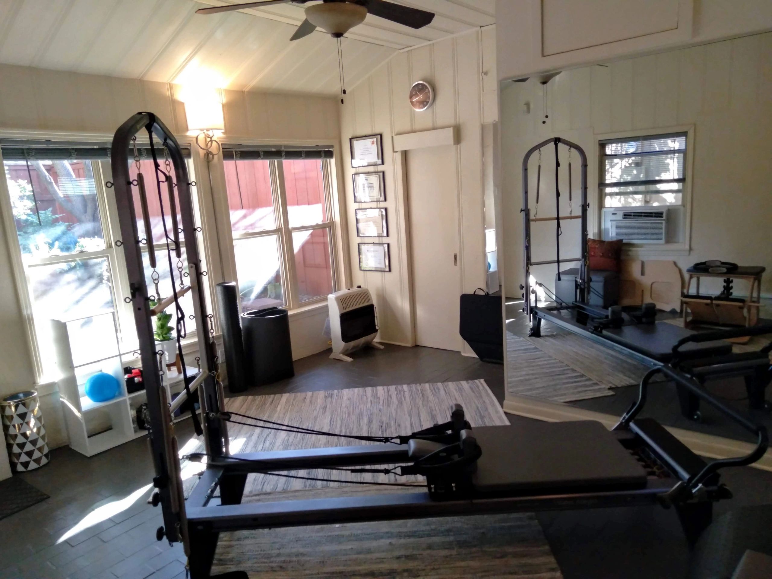 Pilates reformer with Tower, Bodies In Motion Pilates Studio, Dallas, TX. 