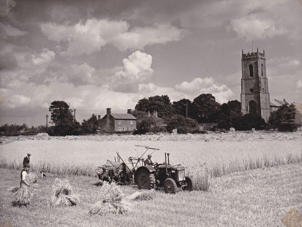 View of Brisley church over fields