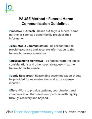 Funeral home communication guidelines
