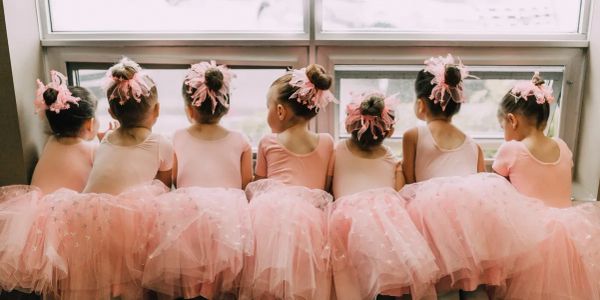 Group of young ballet dancers