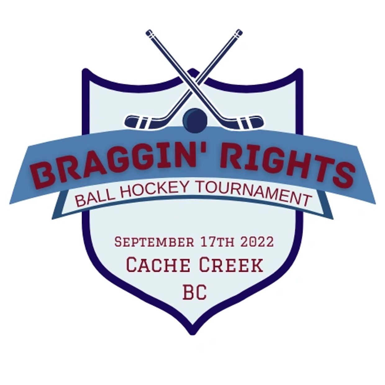 Logo for Braggin' Rights Ball Hockey Tournament in Cache Creek, BC.