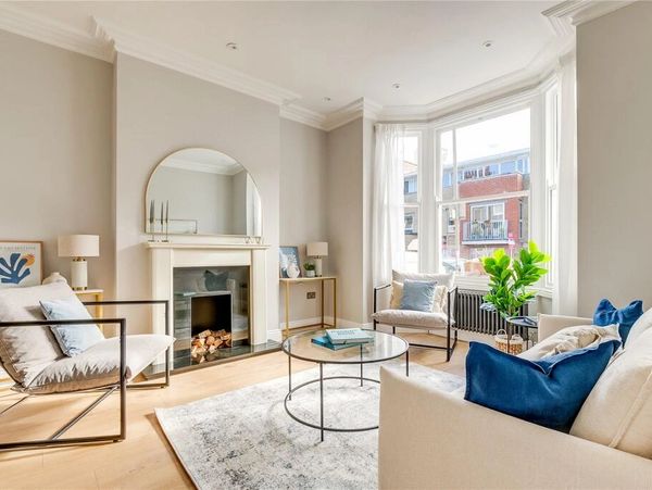 Front lounge in a London home staging project