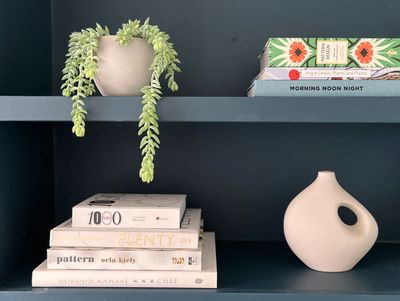 Styled shelves for home organisation and styling project